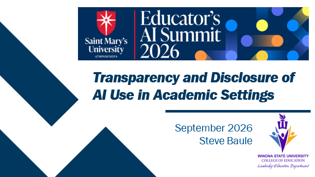 Title slide for AI disclosure presentation September 2026
